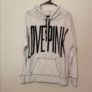 PINK hoodie in grey